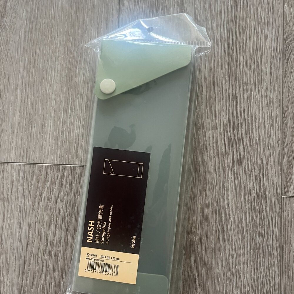 Translucent Plastic Pen Case with Snap | New